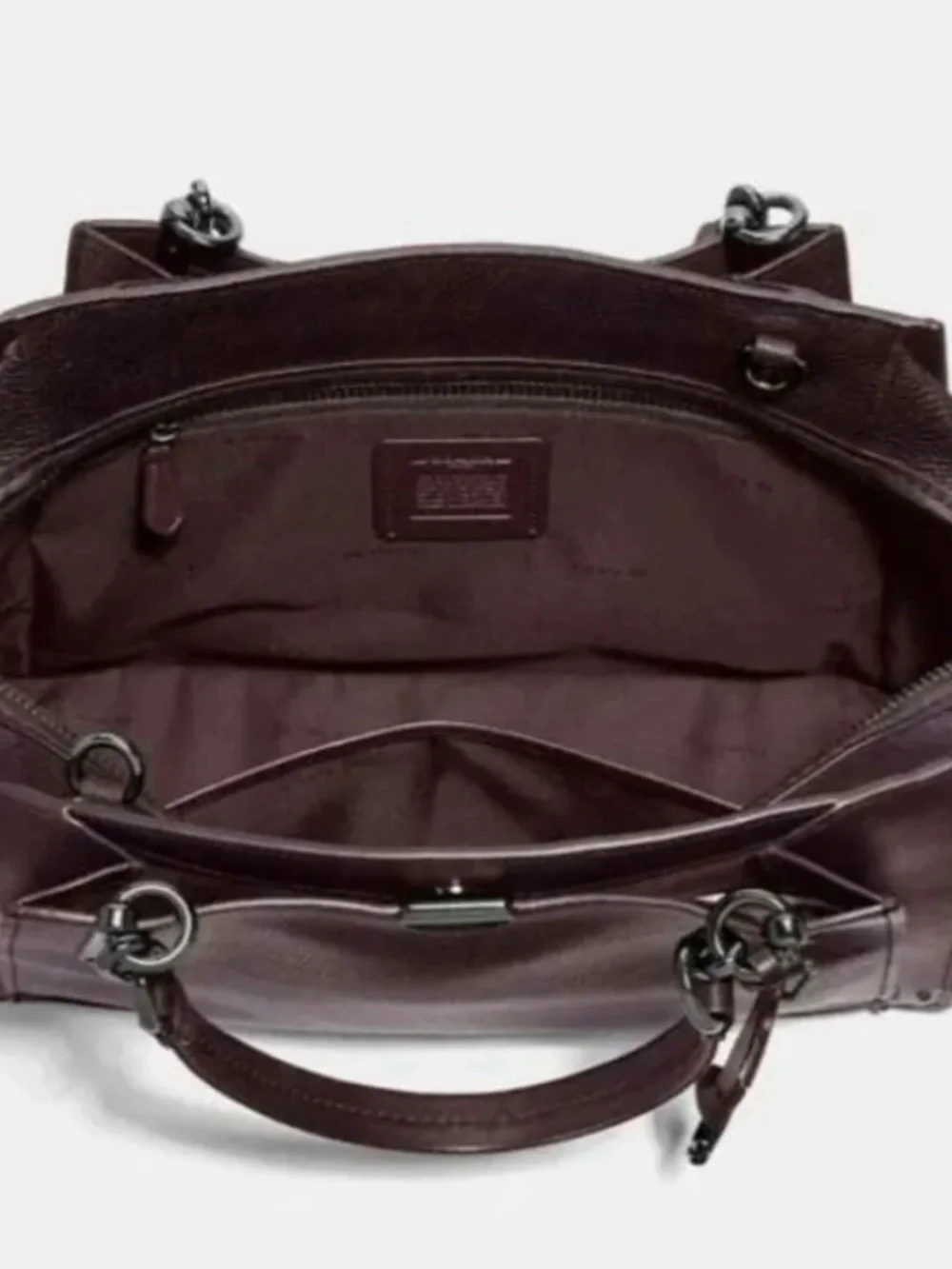 Coach Dreamer Satchel in Oxblood with Gunmetal Hardware